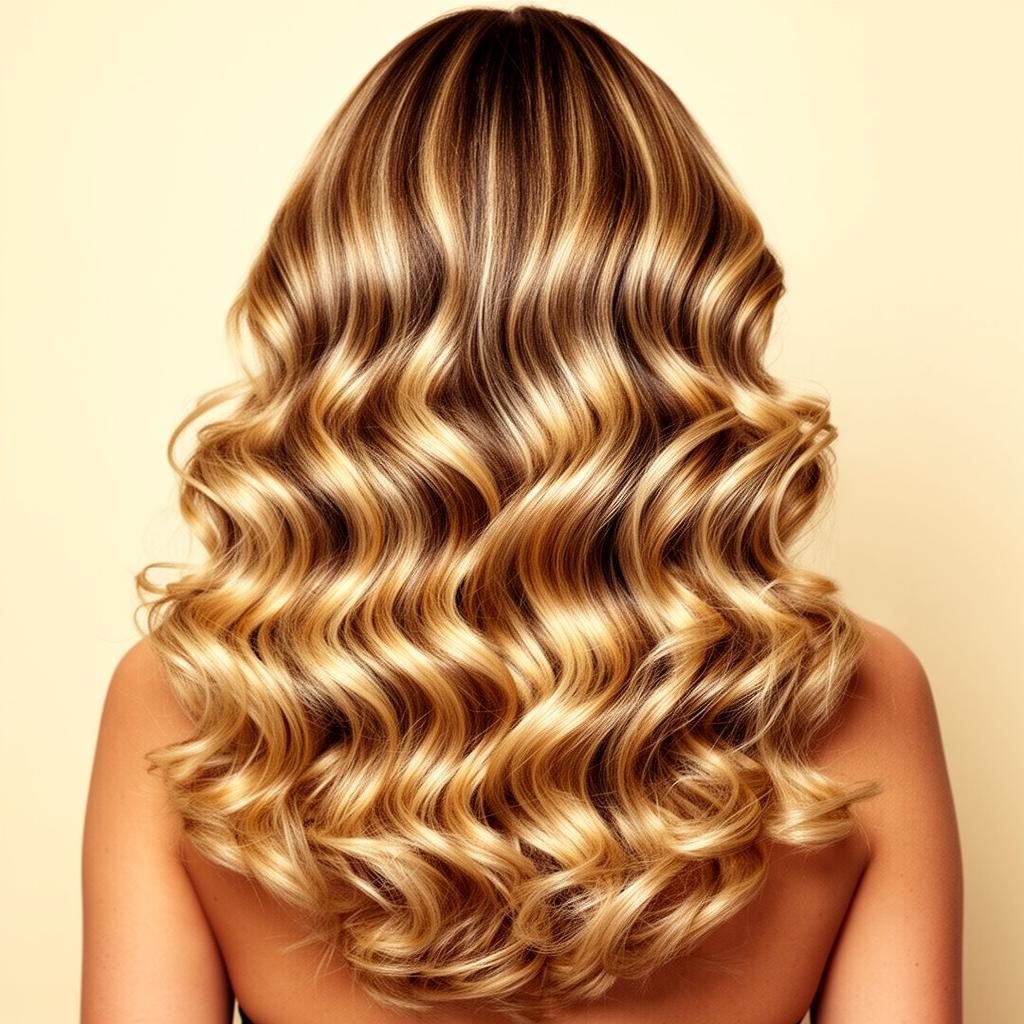 Glossy blonde curls styled at Marta & Maryam Beauty