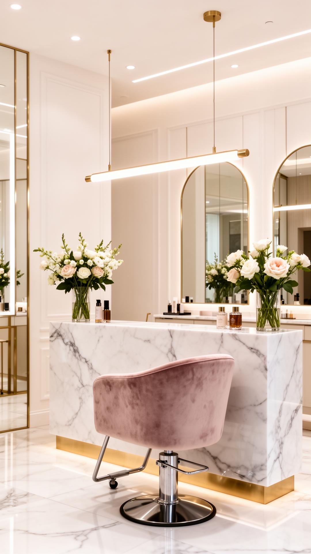 Luxurious interior of Marta & Maryam Beauty salon